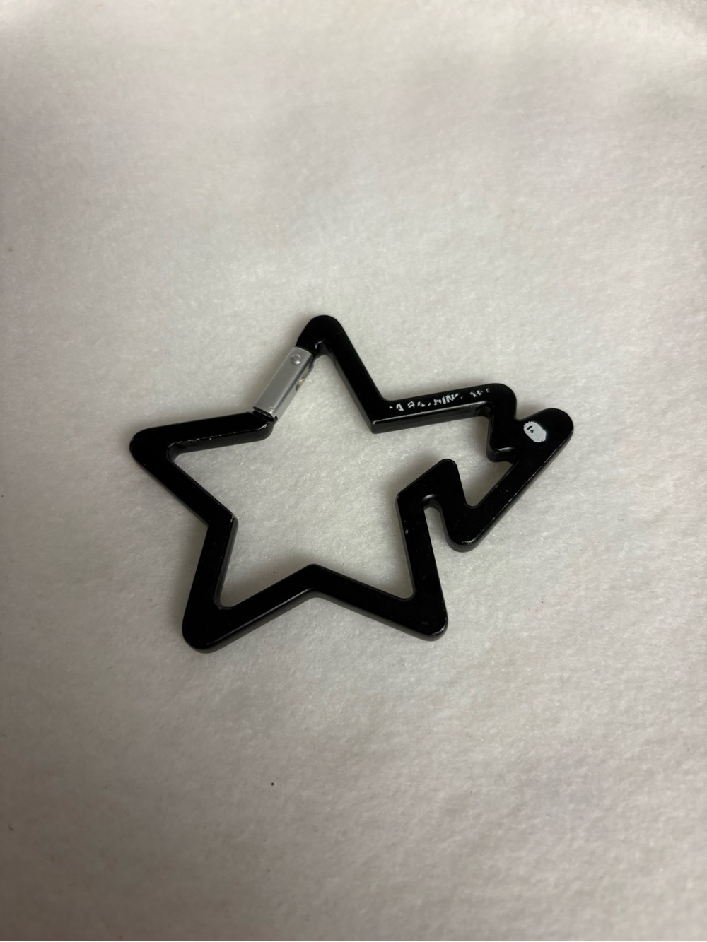 BAPE Black Bapesta Star Carabiner Keychain Bathing Ape Japan